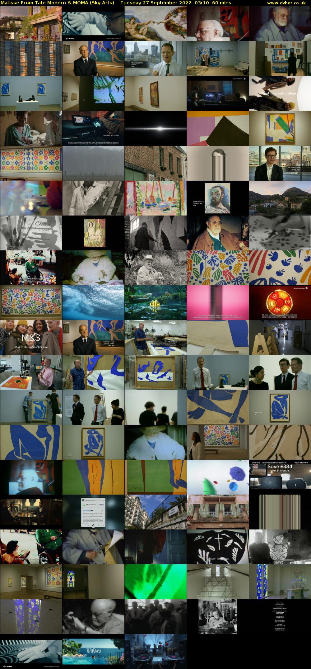Matisse From Tate Modern & MoMa (Sky Arts) Tuesday 27 September 2022 03:10 - 04:10