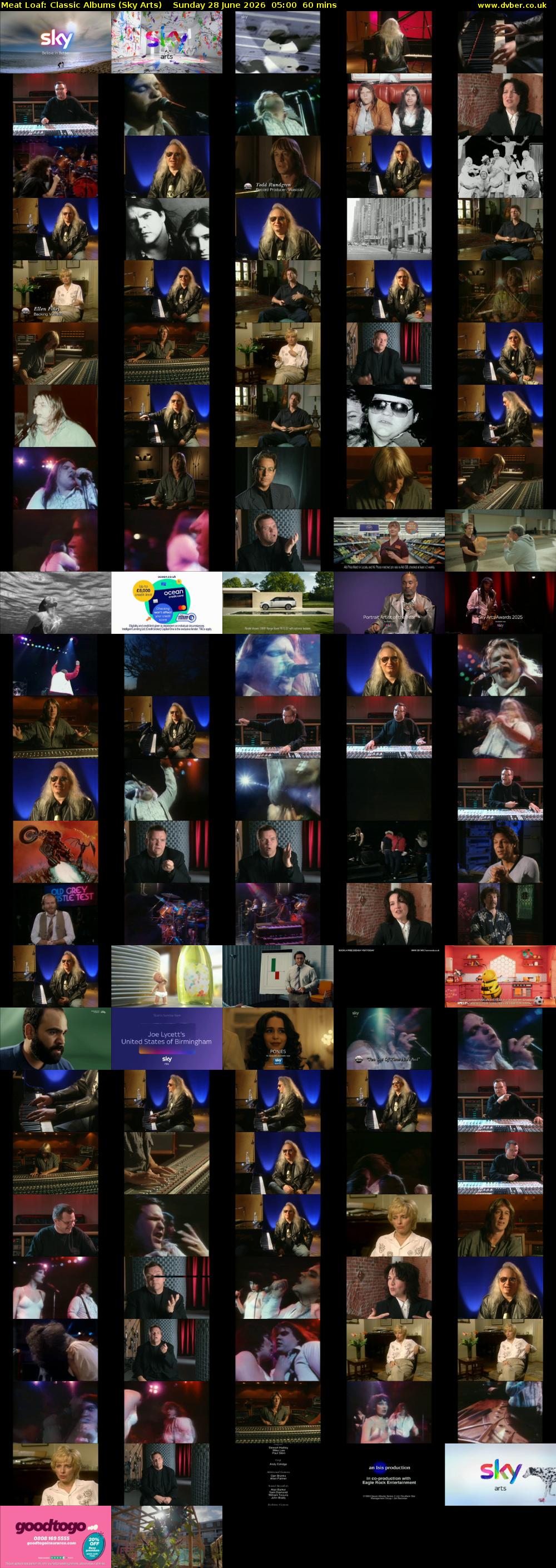 Meat Loaf: Classic Albums (Sky Arts) Sunday 28 June 2026 05:00 - 06:00