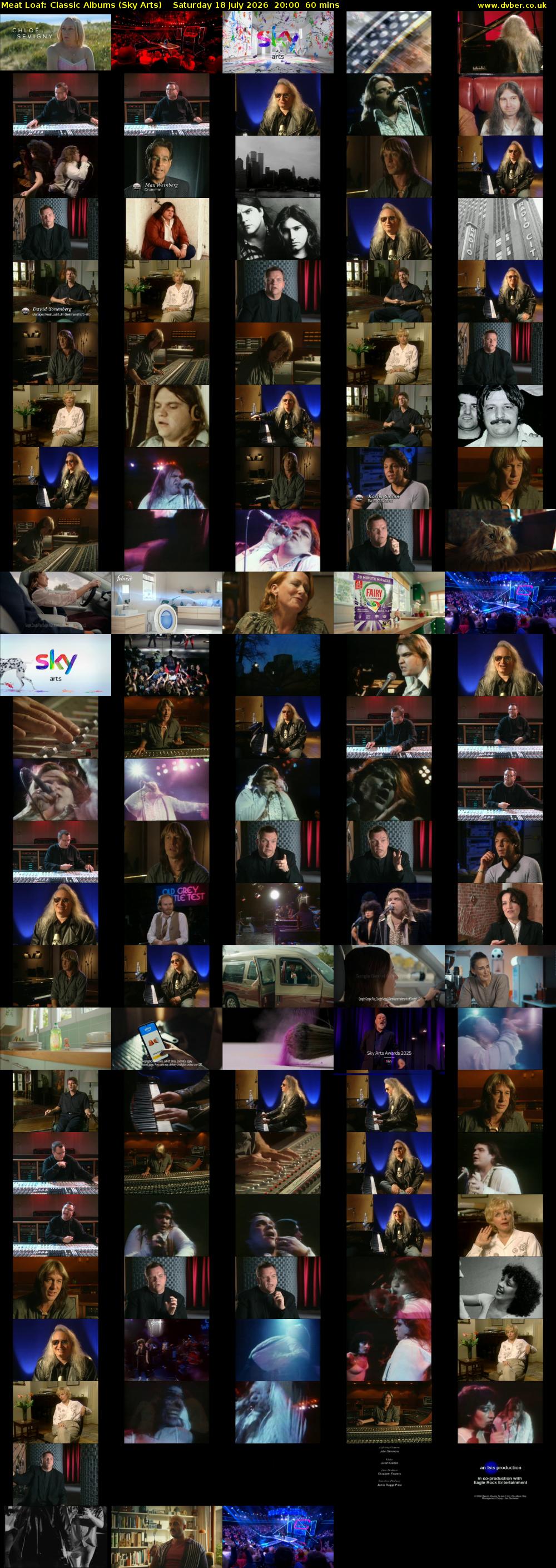 Meat Loaf: Classic Albums (Sky Arts) Saturday 18 July 2026 20:00 - 21:00