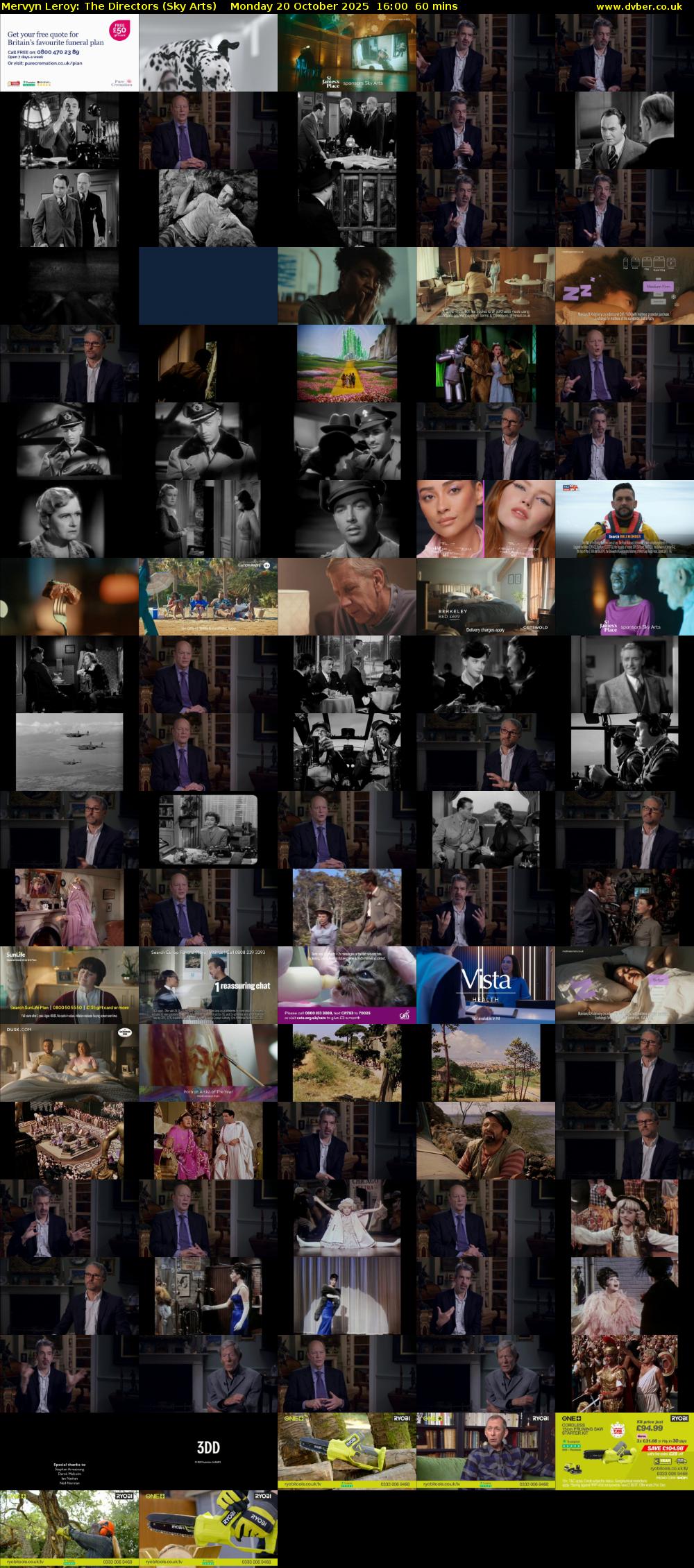 Mervyn Leroy: The Directors (Sky Arts) Monday 20 October 2025 16:00 - 17:00