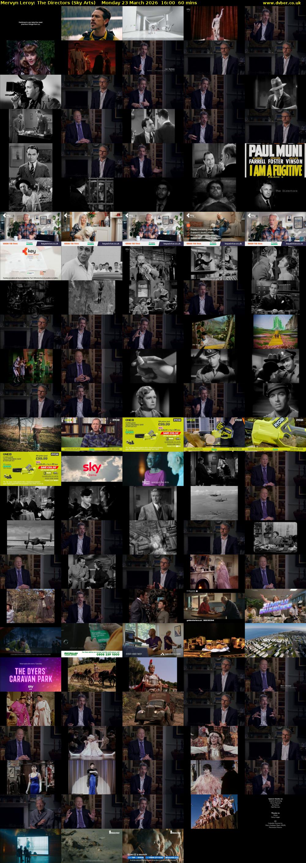 Mervyn Leroy: The Directors (Sky Arts) Monday 23 March 2026 16:00 - 17:00