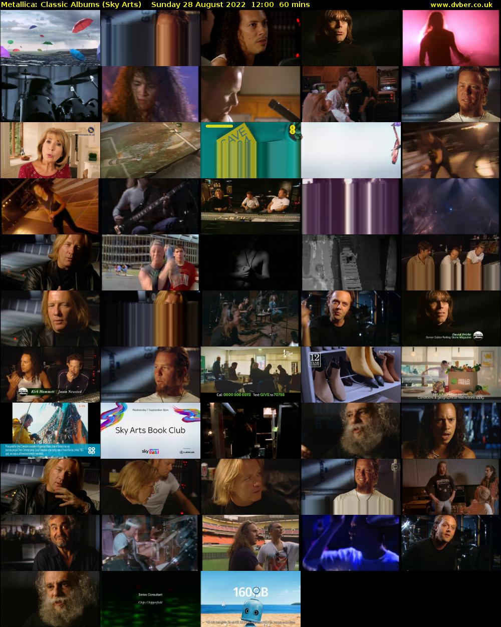 Metallica: Classic Albums (Sky Arts) Sunday 28 August 2022 12:00 - 13:00