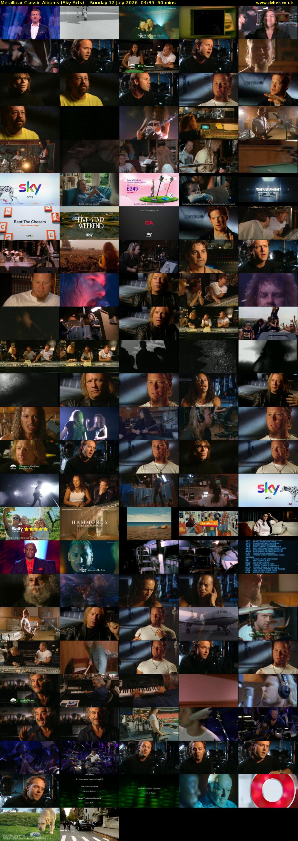 Metallica: Classic Albums (Sky Arts) Sunday 12 July 2026 04:35 - 05:35