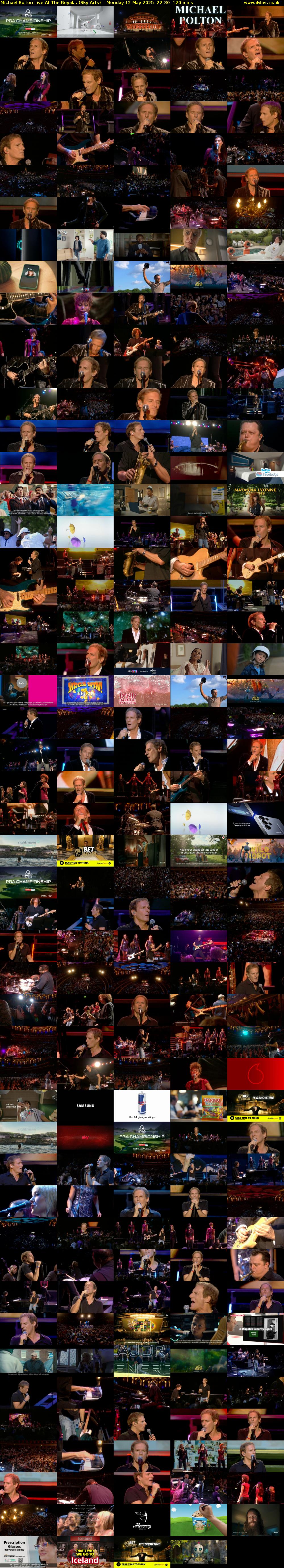 Michael Bolton Live At The Royal... (Sky Arts) Monday 12 May 2025 22:30 - 00:30