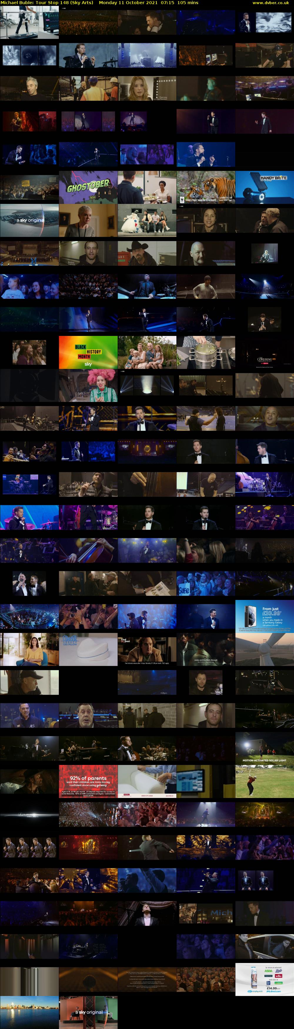 Michael Buble: Tour Stop 148 (Sky Arts) Monday 11 October 2021 07:15 - 09:00