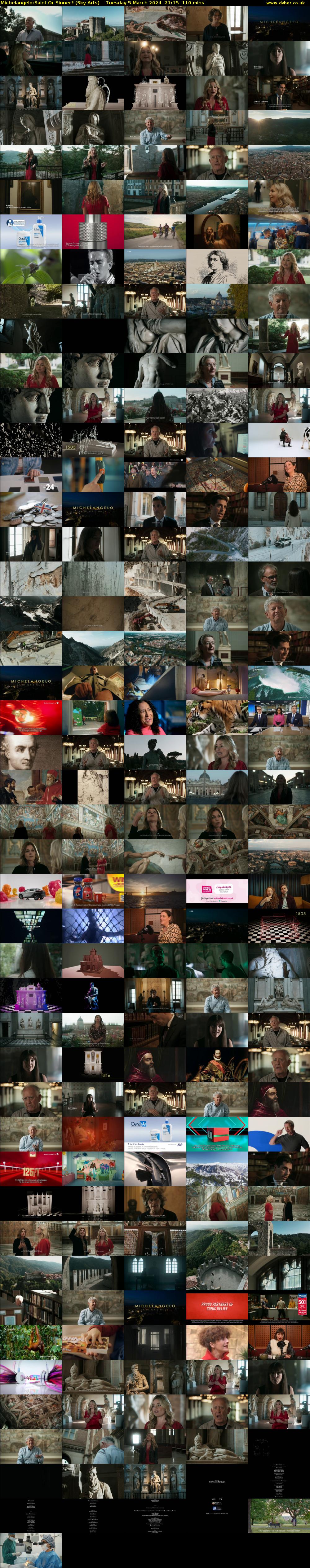 Michelangelo:Saint Or Sinner? (Sky Arts) Tuesday 5 March 2024 21:15 - 23:05