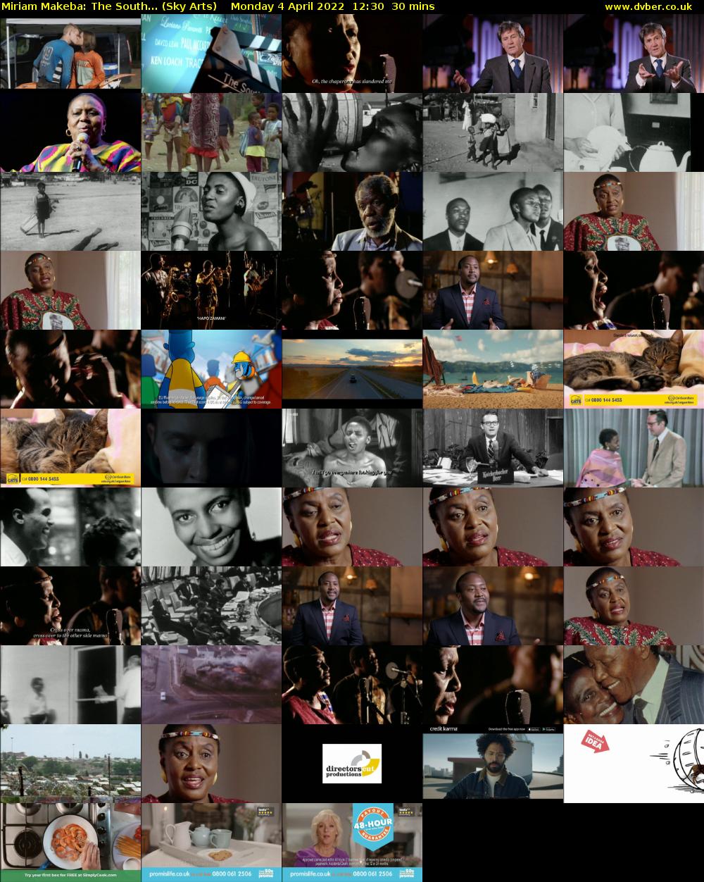 Miriam Makeba: The South... (Sky Arts) Monday 4 April 2022 12:30 - 13:00