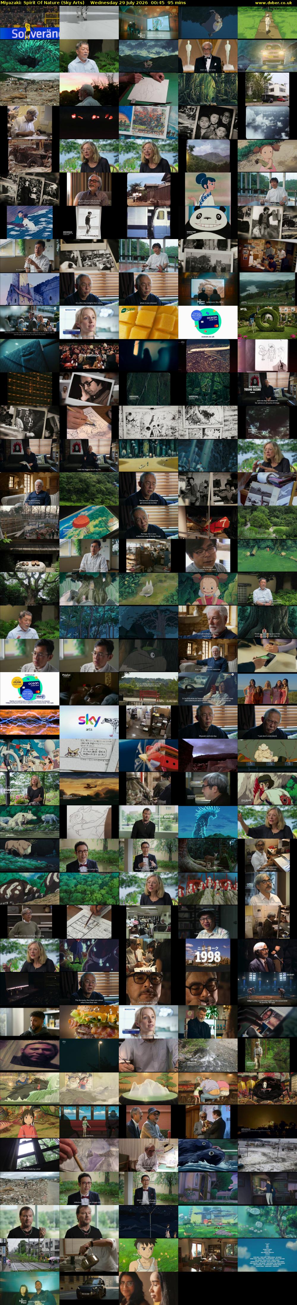 Miyazaki: Spirit Of Nature (Sky Arts) Wednesday 29 July 2026 00:45 - 02:20