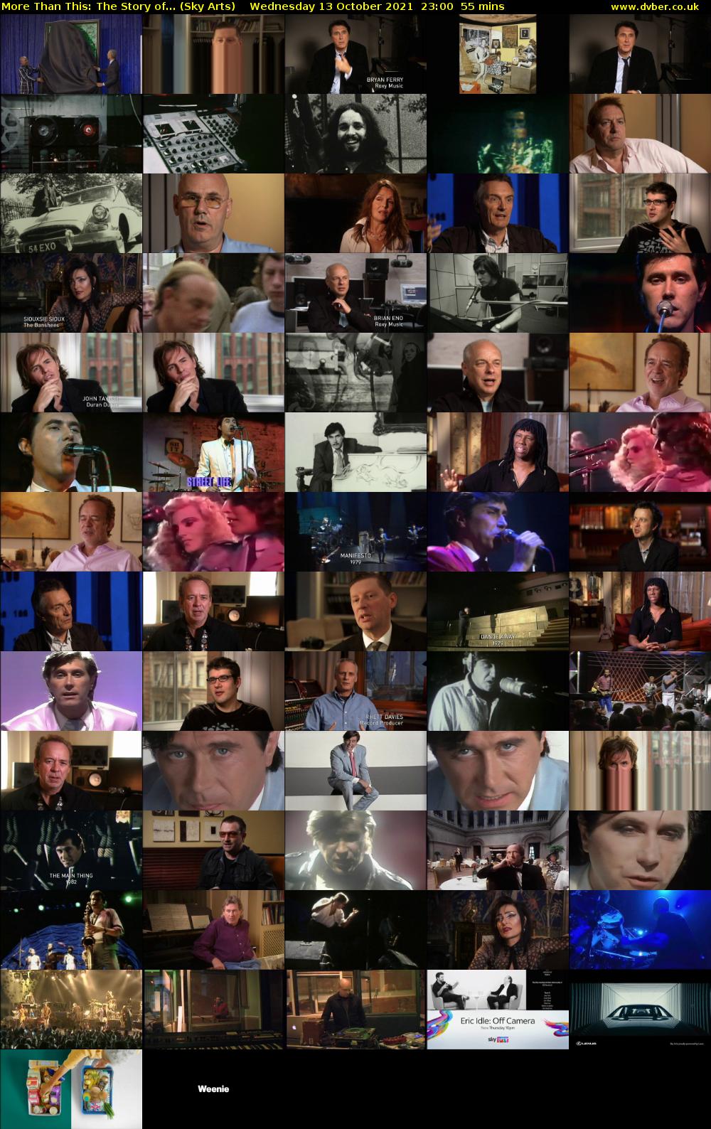 More Than This: The Story of... (Sky Arts) Wednesday 13 October 2021 23:00 - 23:55