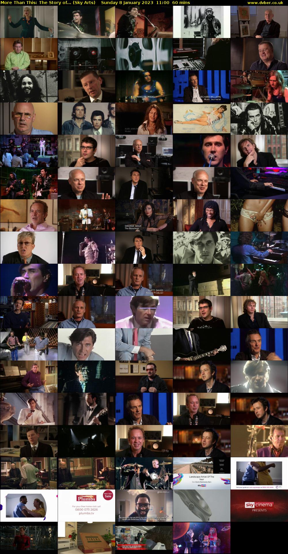 More Than This: The Story of... (Sky Arts) Sunday 8 January 2023 11:00 - 12:00