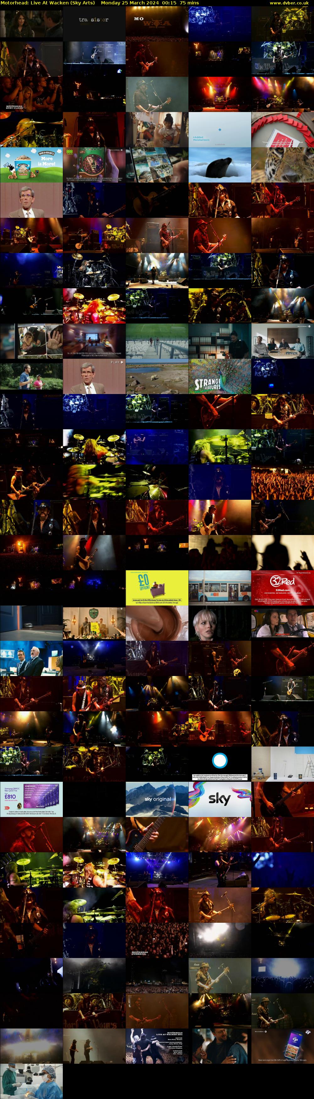 Motorhead: Live At Wacken (Sky Arts) Monday 25 March 2024 00:15 - 01:30