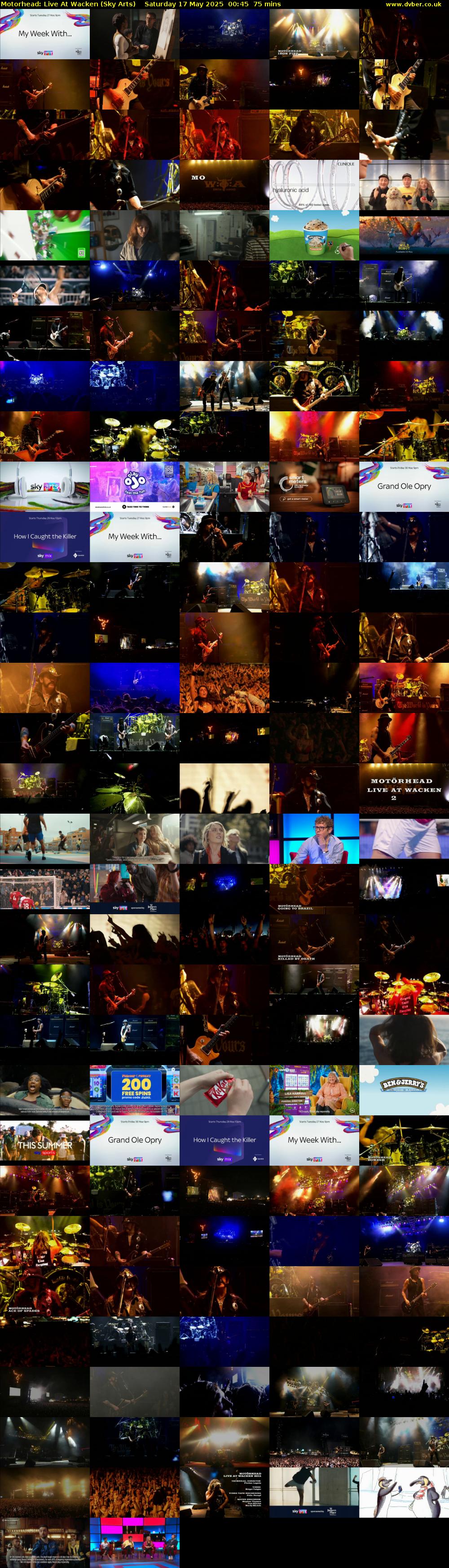 Motorhead: Live At Wacken (Sky Arts) Saturday 17 May 2025 00:45 - 02:00
