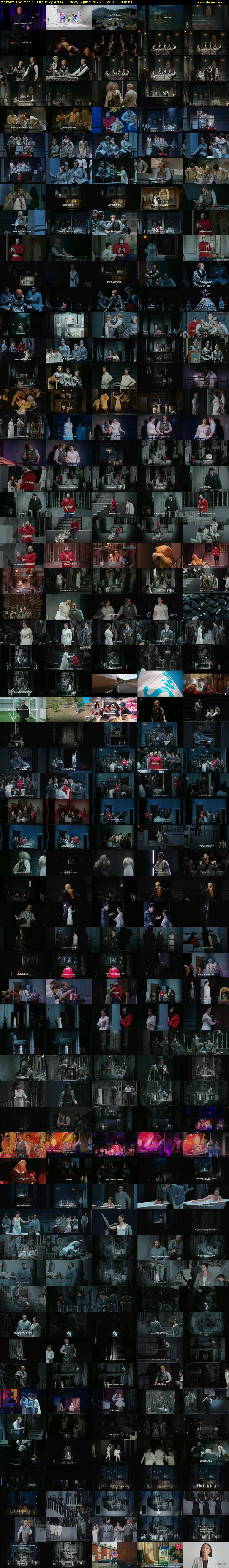 Mozart: The Magic Flute (Sky Arts) Friday 5 June 2026 06:00 - 08:30