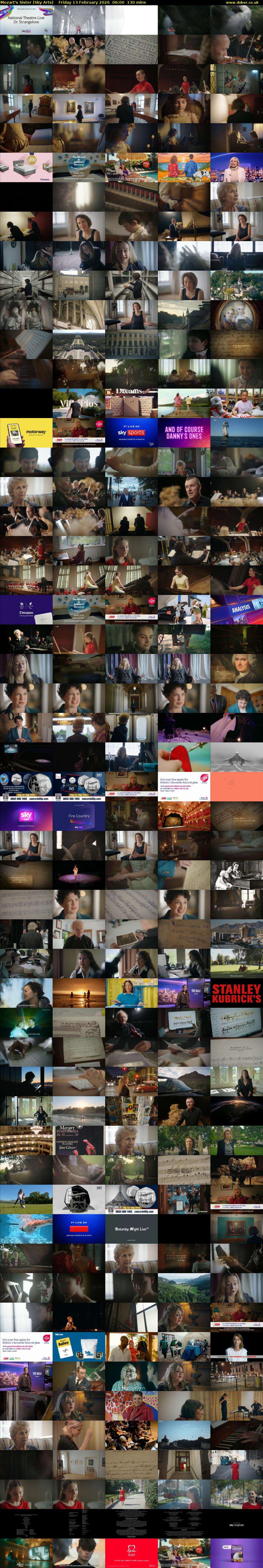 Mozart's Sister (Sky Arts) Friday 13 February 2026 06:00 - 08:10