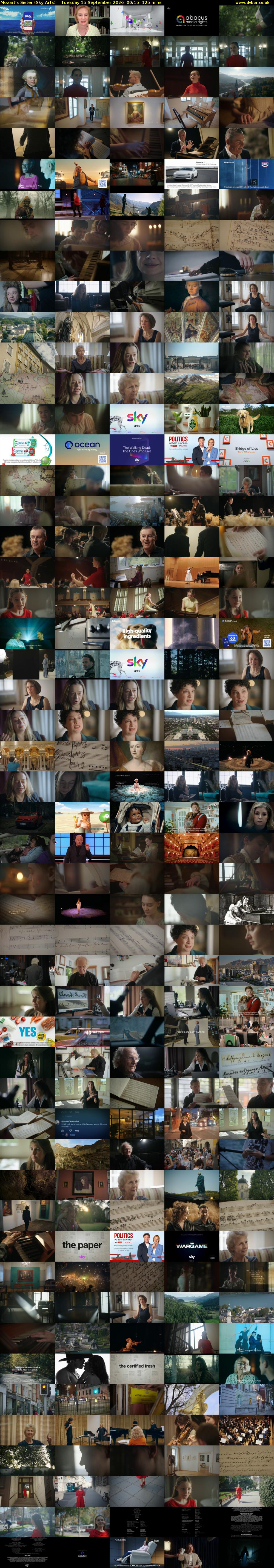 Mozart's Sister (Sky Arts) Tuesday 15 September 2026 00:15 - 02:20