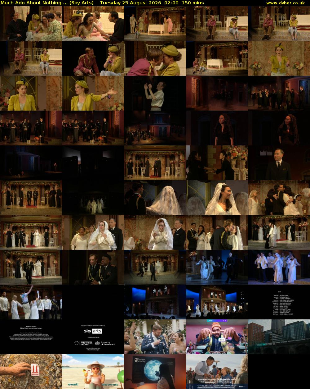 Much Ado About Nothing:... (Sky Arts) Tuesday 25 August 2026 02:00 - 04:30