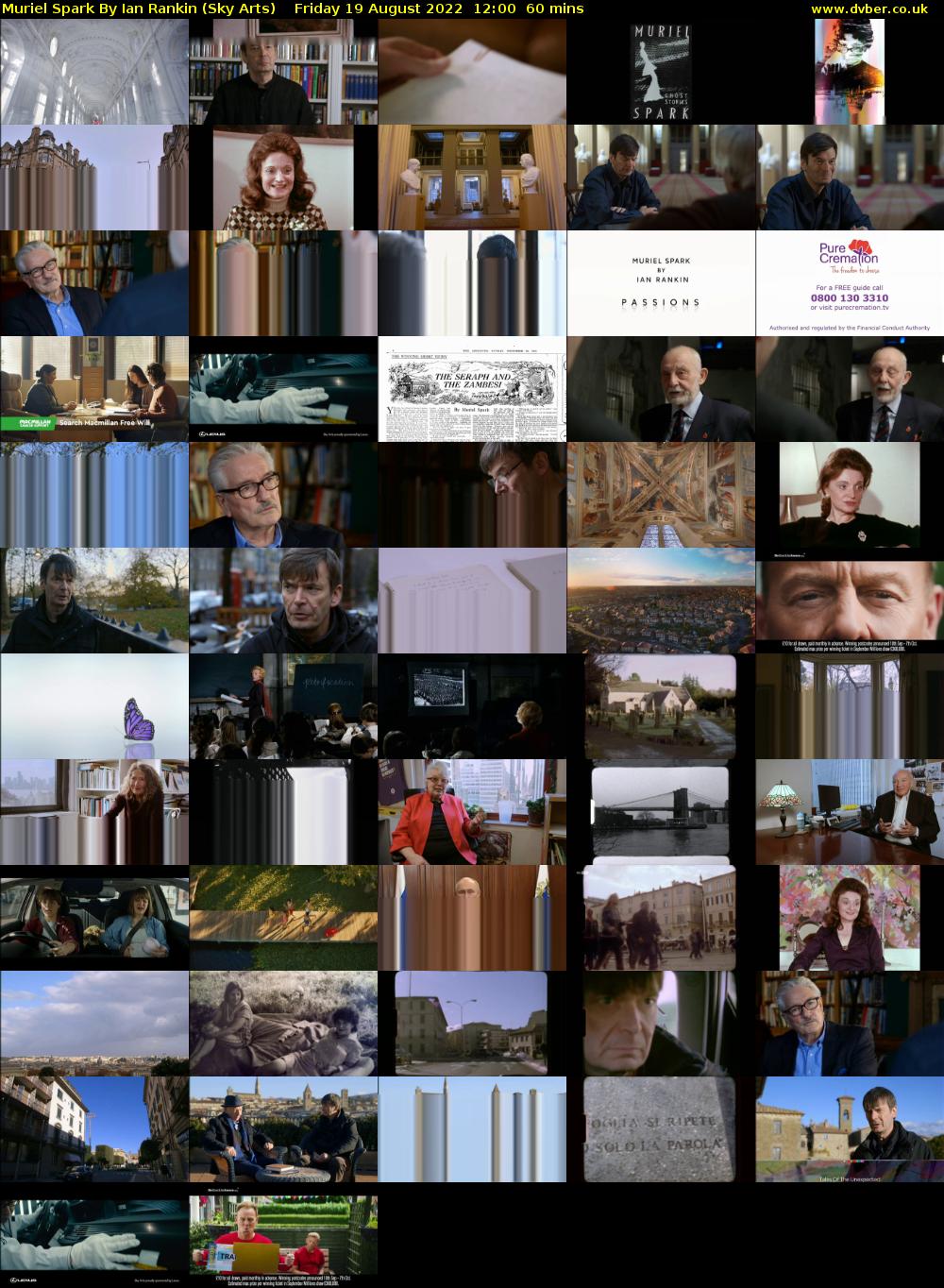 Muriel Spark By Ian Rankin (Sky Arts) Friday 19 August 2022 12:00 - 13:00