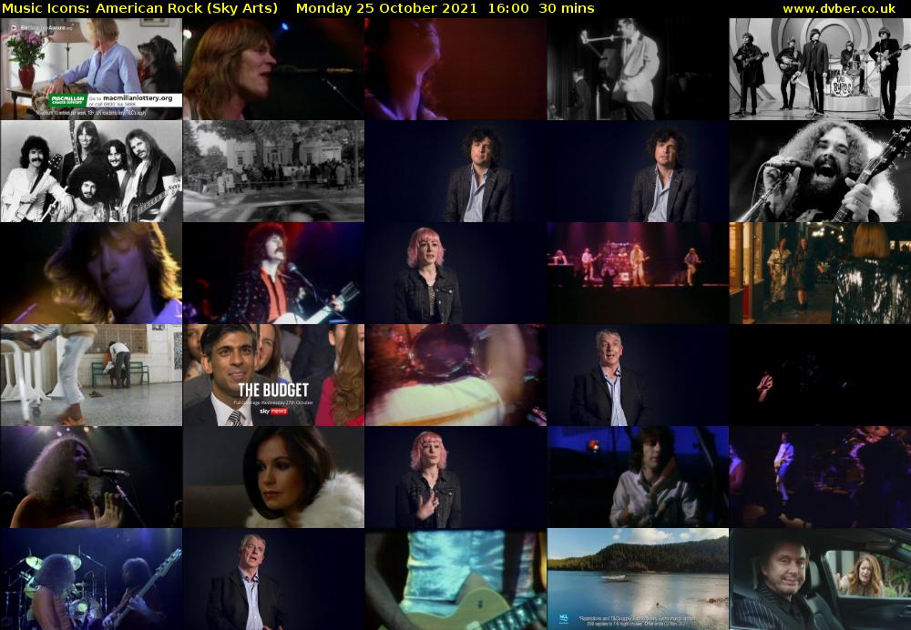 Music Icons: American Rock (Sky Arts) Monday 25 October 2021 16:00 - 16:30
