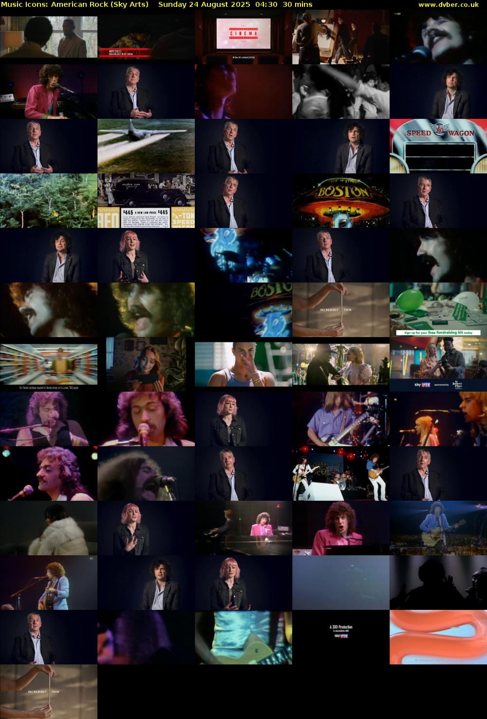 Music Icons: American Rock (Sky Arts) Sunday 24 August 2025 04:30 - 05:00