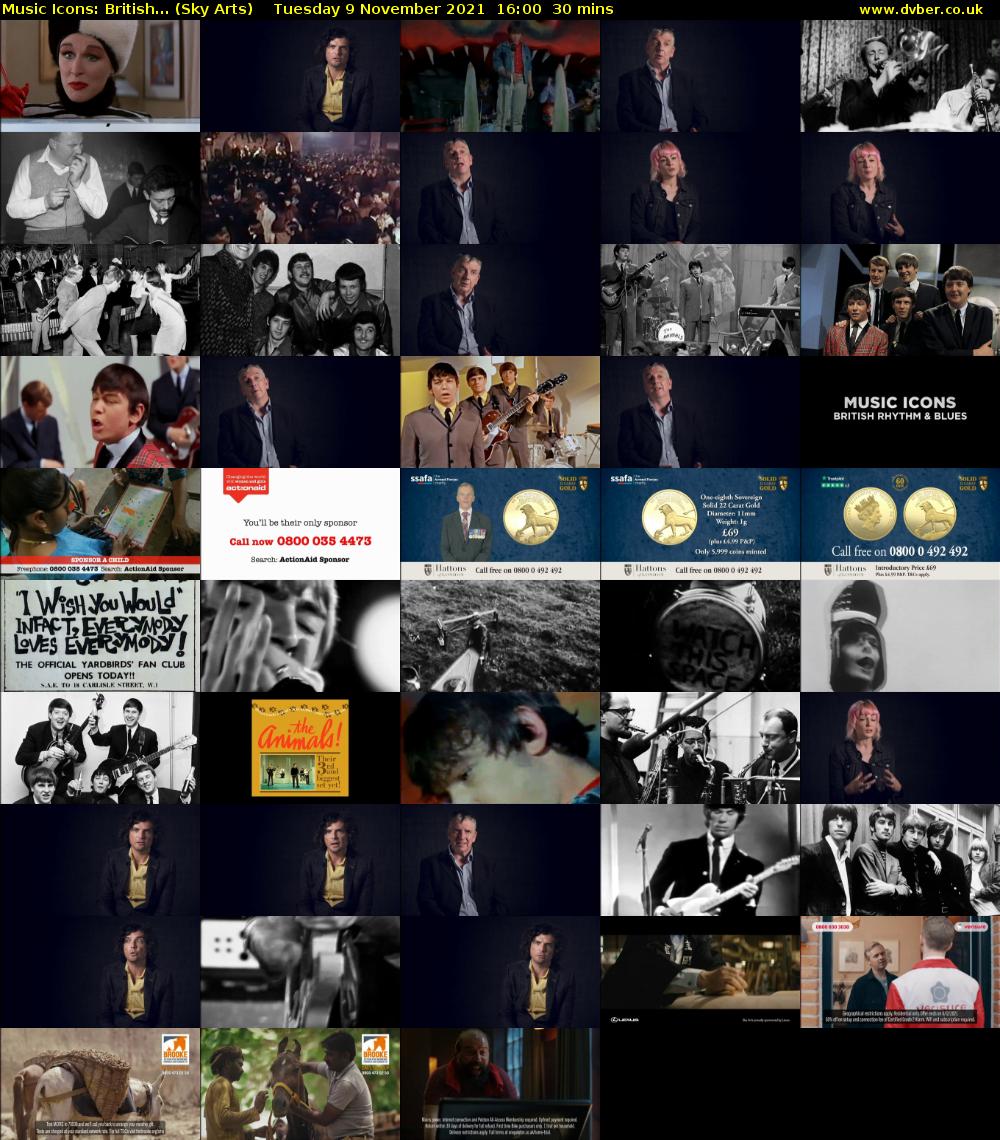 Music Icons: British... (Sky Arts) Tuesday 9 November 2021 16:00 - 16:30