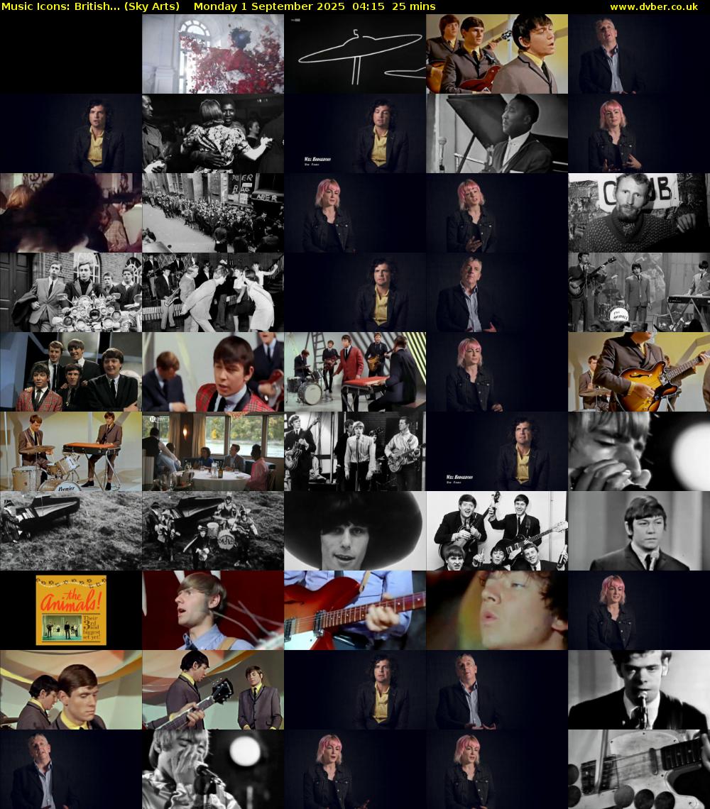 Music Icons: British... (Sky Arts) Monday 1 September 2025 04:15 - 04:40