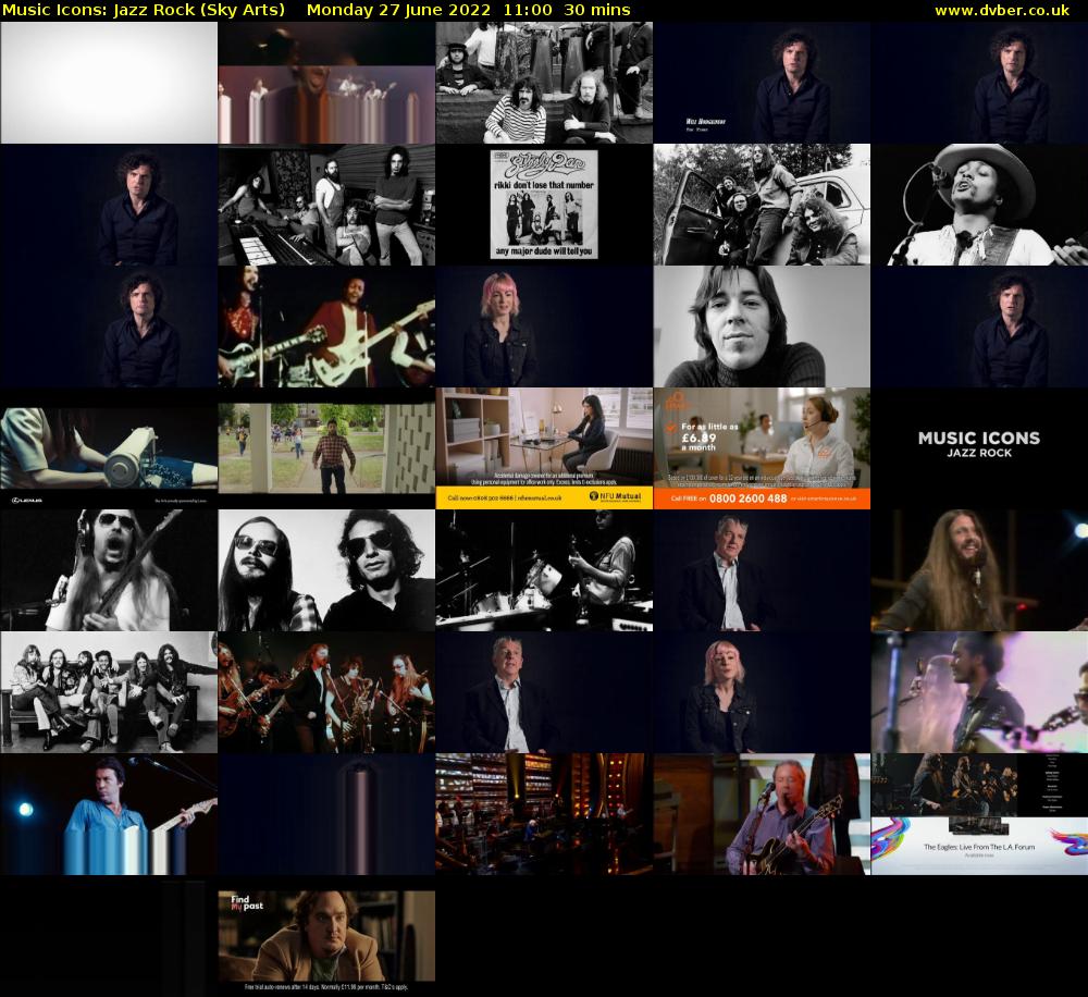 Music Icons: Jazz Rock (Sky Arts) Monday 27 June 2022 11:00 - 11:30