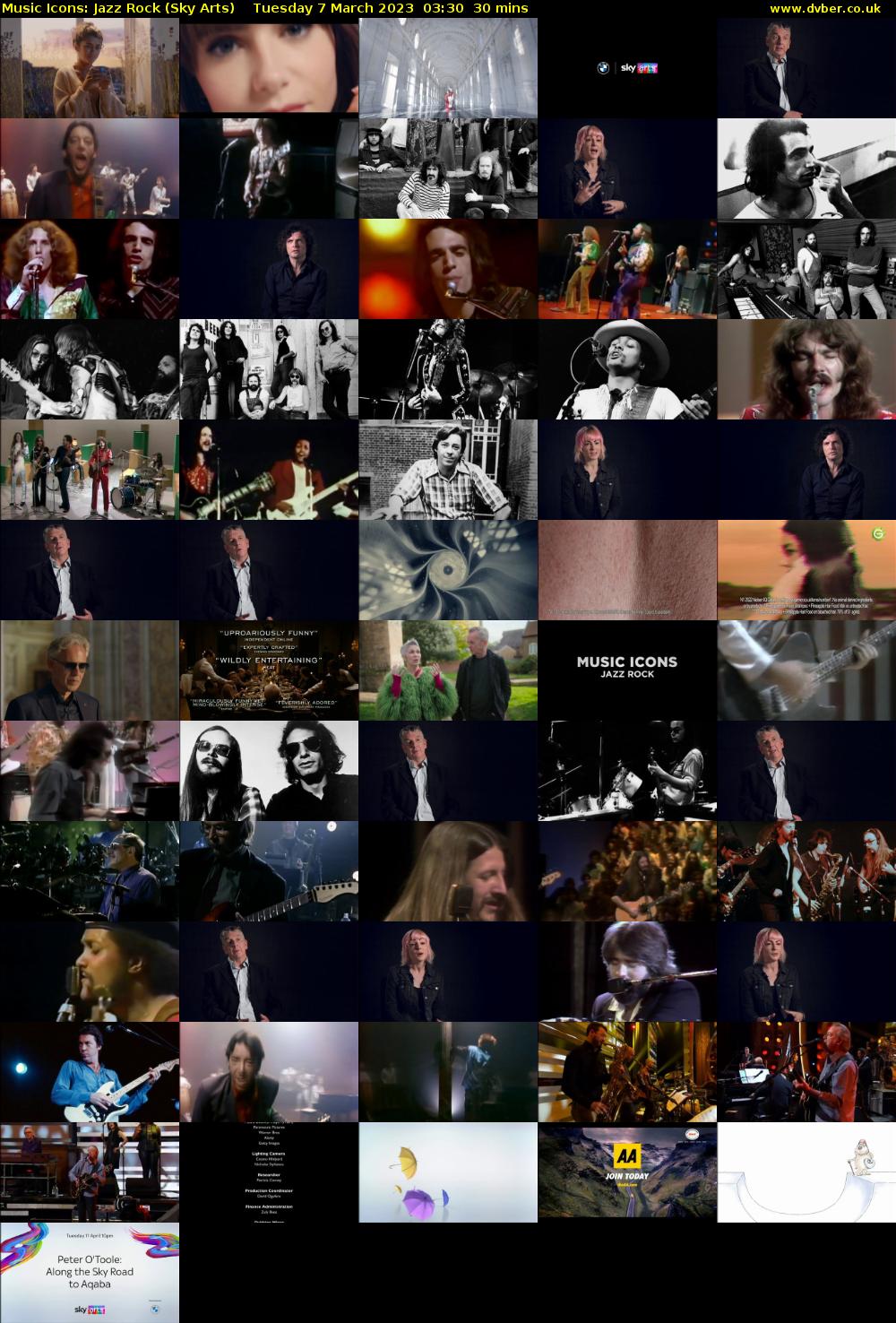 Music Icons: Jazz Rock (Sky Arts) Tuesday 7 March 2023 03:30 - 04:00
