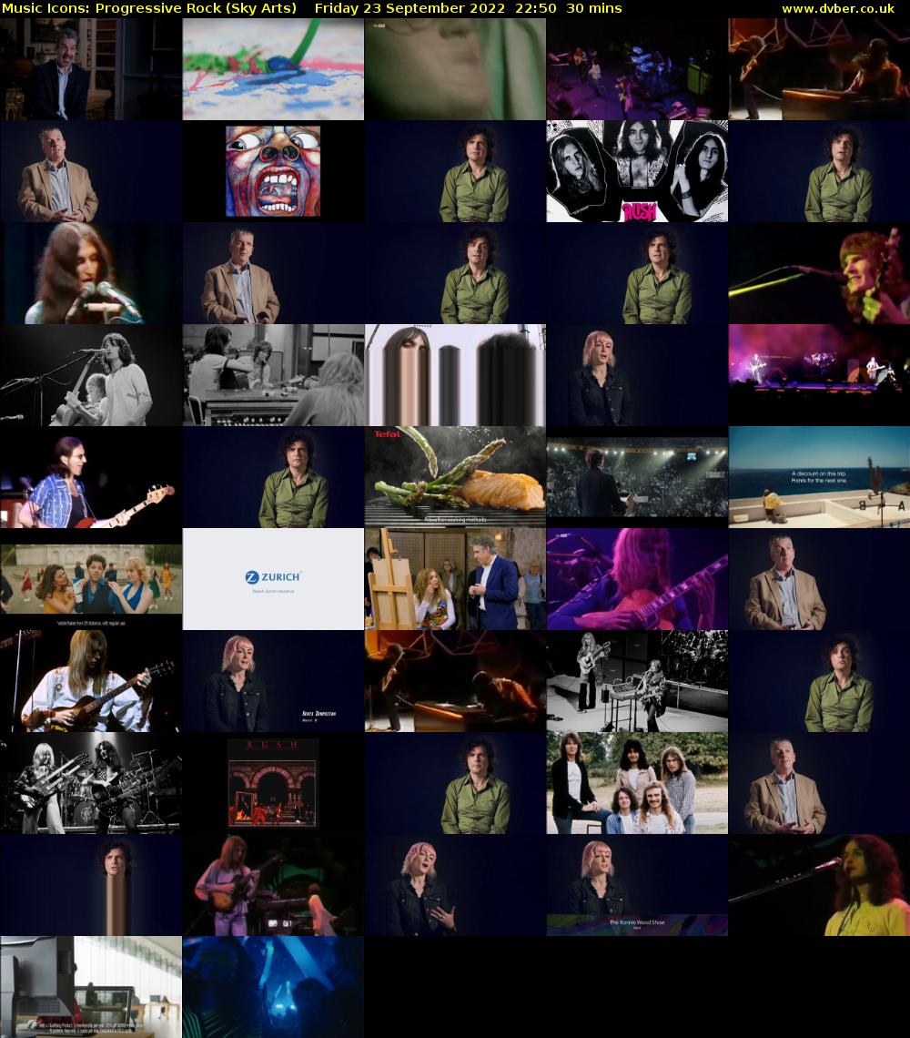 Music Icons: Progressive Rock (Sky Arts) Friday 23 September 2022 22:50 - 23:20