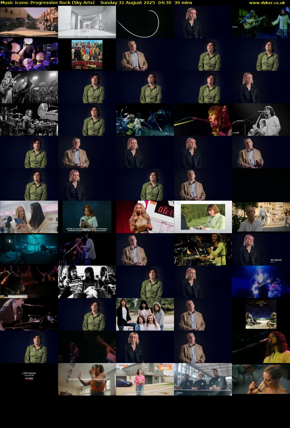 Music Icons: Progressive Rock (Sky Arts) Sunday 31 August 2025 04:30 - 05:00