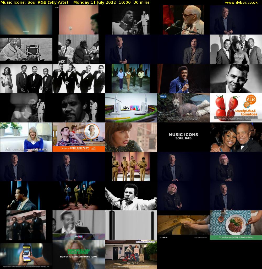 Music Icons: Soul R&B (Sky Arts) Monday 11 July 2022 10:00 - 10:30