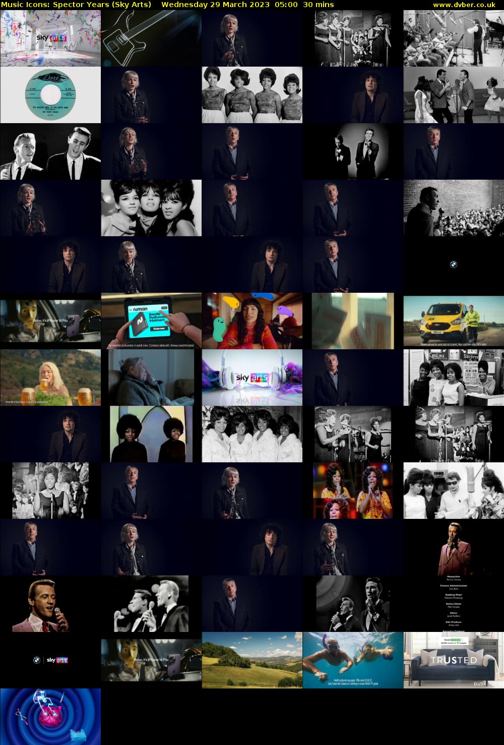 Music Icons: Spector Years (Sky Arts) Wednesday 29 March 2023 05:00 - 05:30