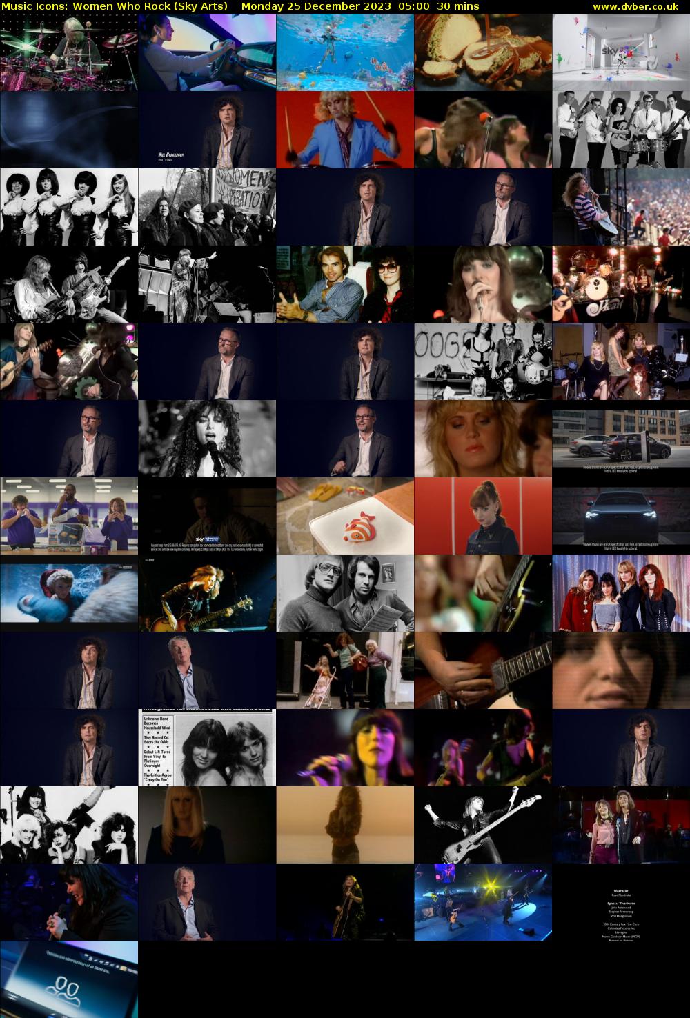 Music Icons: Women Who Rock (Sky Arts) Monday 25 December 2023 05:00 - 05:30