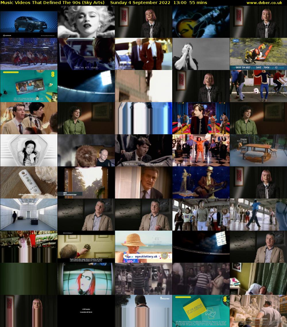 Music Videos That Defined The 90s (Sky Arts) Sunday 4 September 2022 13:00 - 13:55