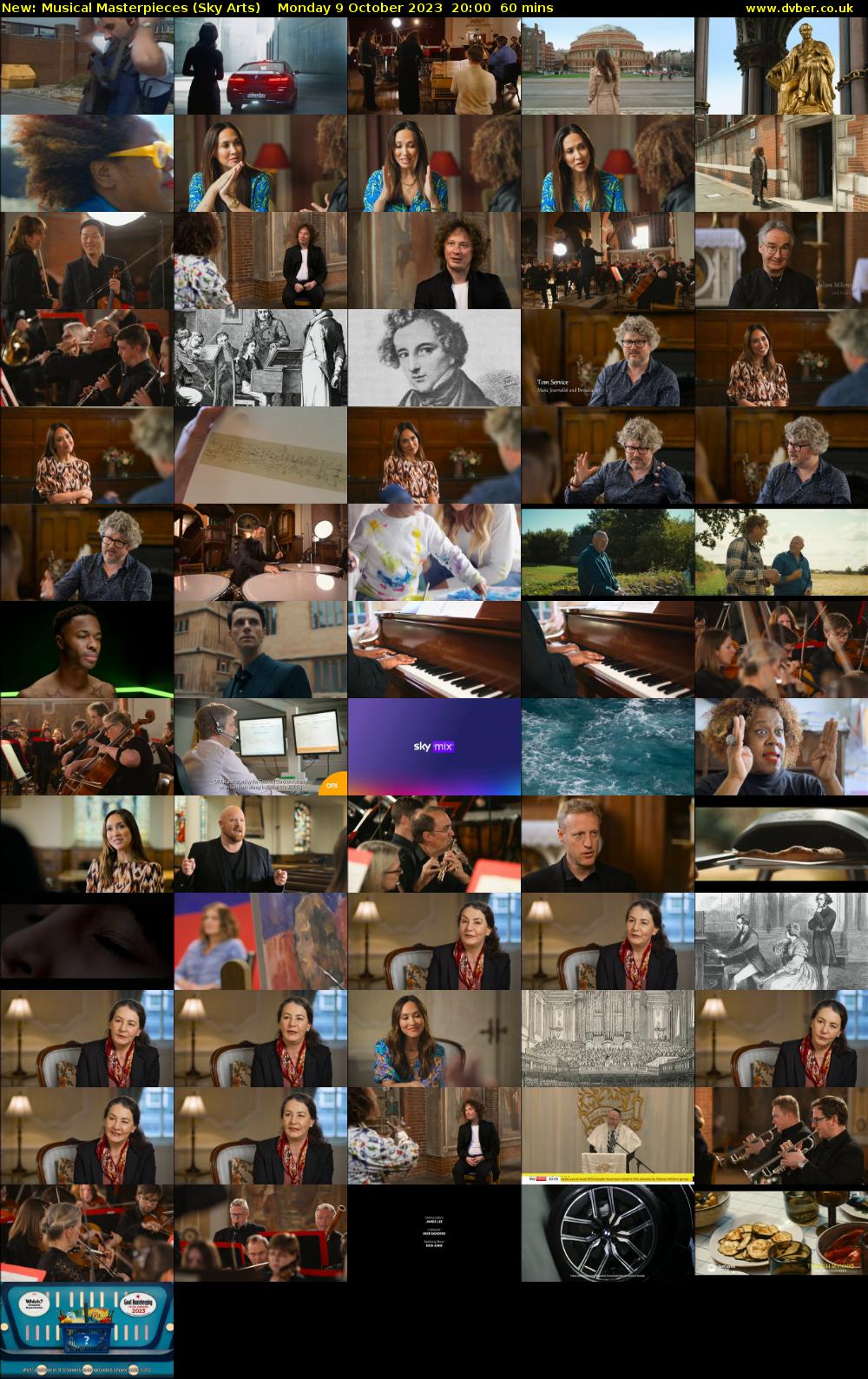 Musical Masterpieces (Sky Arts) Monday 9 October 2023 20:00 - 21:00