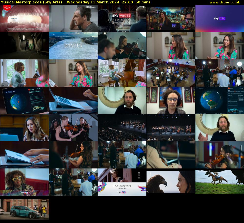 Musical Masterpieces (Sky Arts) Wednesday 13 March 2024 22:00 - 23:00