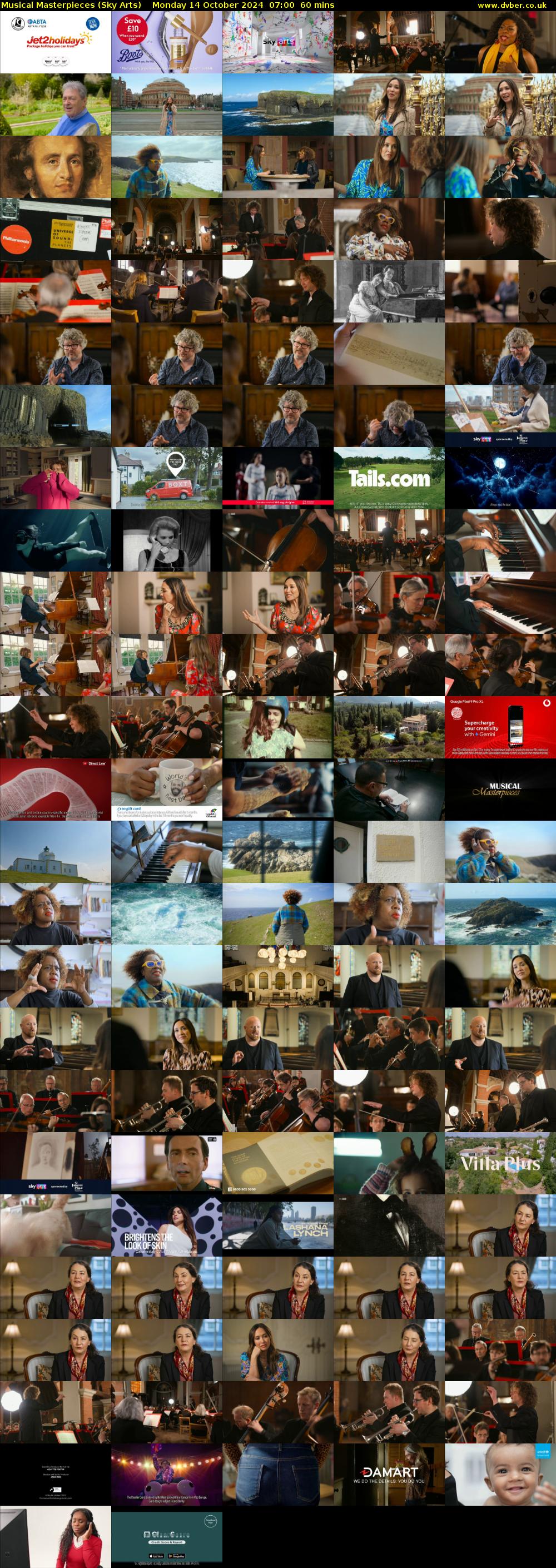 Musical Masterpieces (Sky Arts) Monday 14 October 2024 07:00 - 08:00