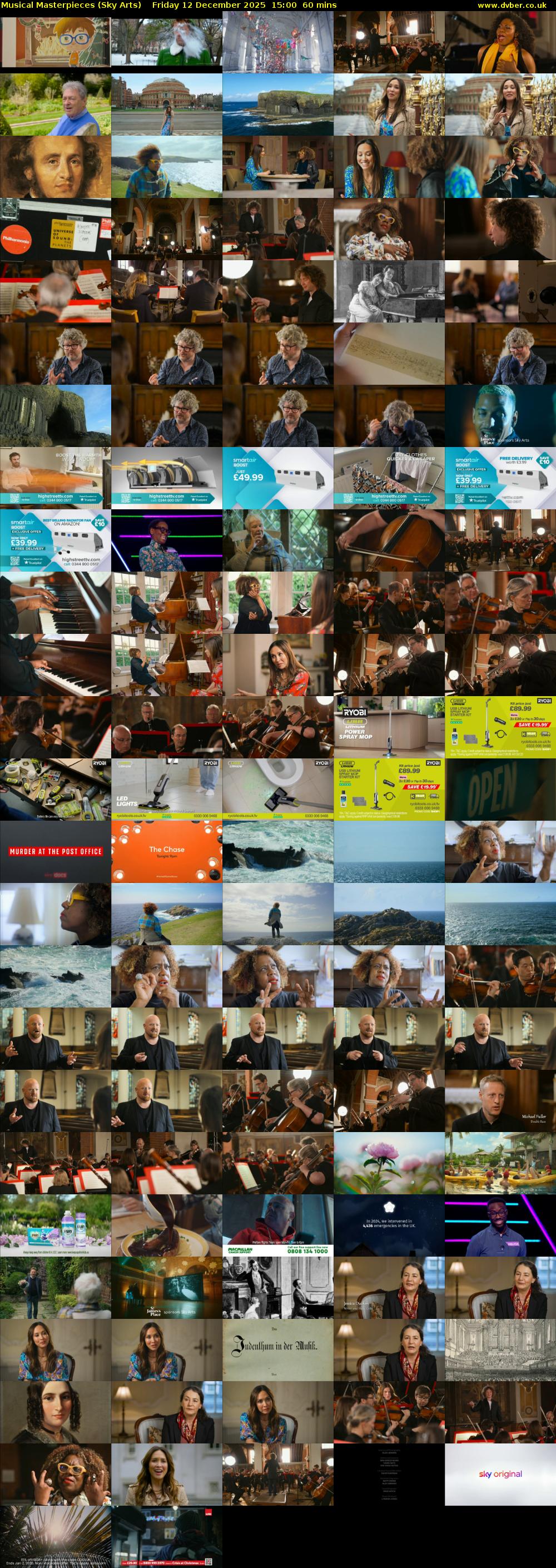 Musical Masterpieces (Sky Arts) Friday 12 December 2025 15:00 - 16:00