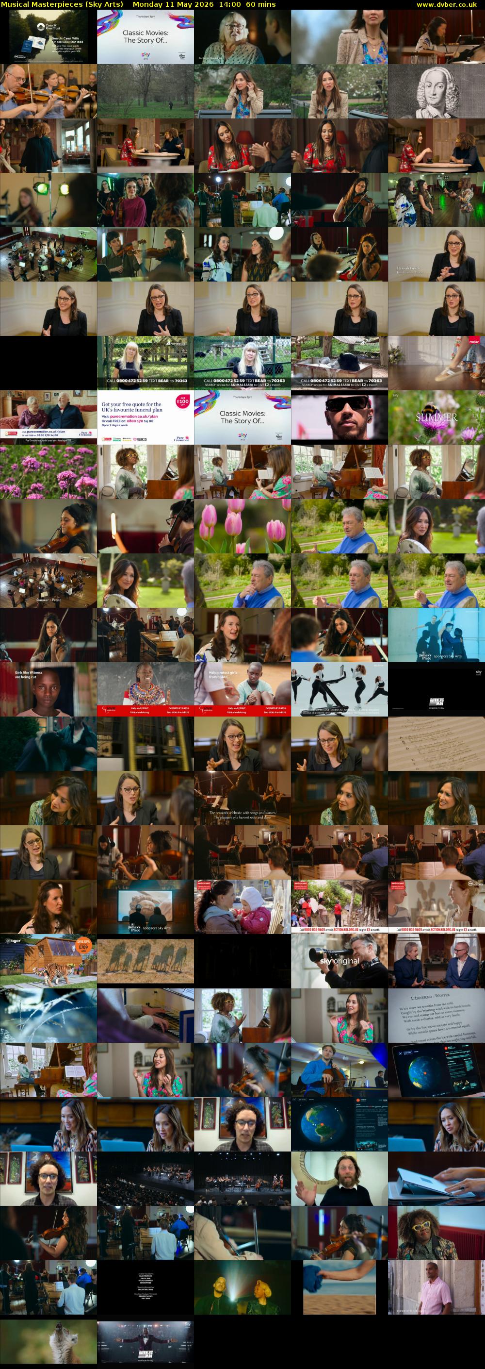 Musical Masterpieces (Sky Arts) Monday 11 May 2026 14:00 - 15:00