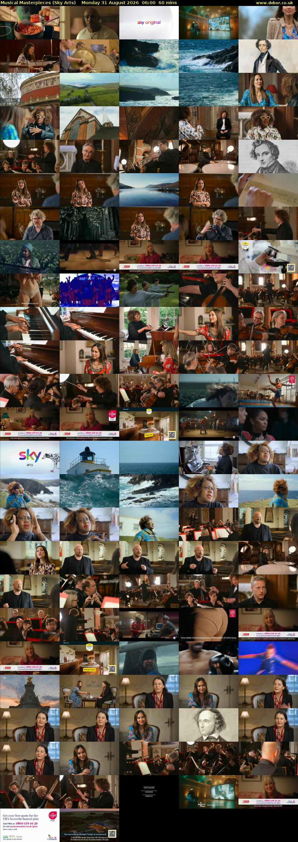 Musical Masterpieces (Sky Arts) Monday 31 August 2026 06:00 - 07:00