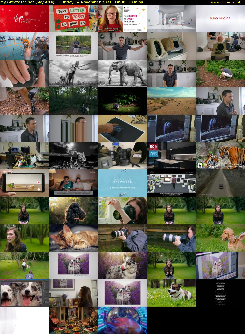 My Greatest Shot (Sky Arts) Sunday 14 November 2021 14:30 - 15:00