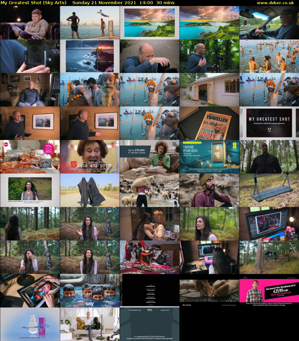 My Greatest Shot (Sky Arts) Sunday 21 November 2021 14:00 - 14:30
