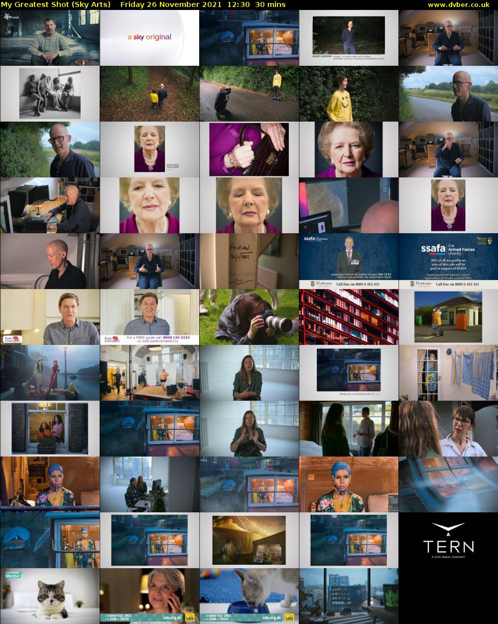 My Greatest Shot (Sky Arts) Friday 26 November 2021 12:30 - 13:00