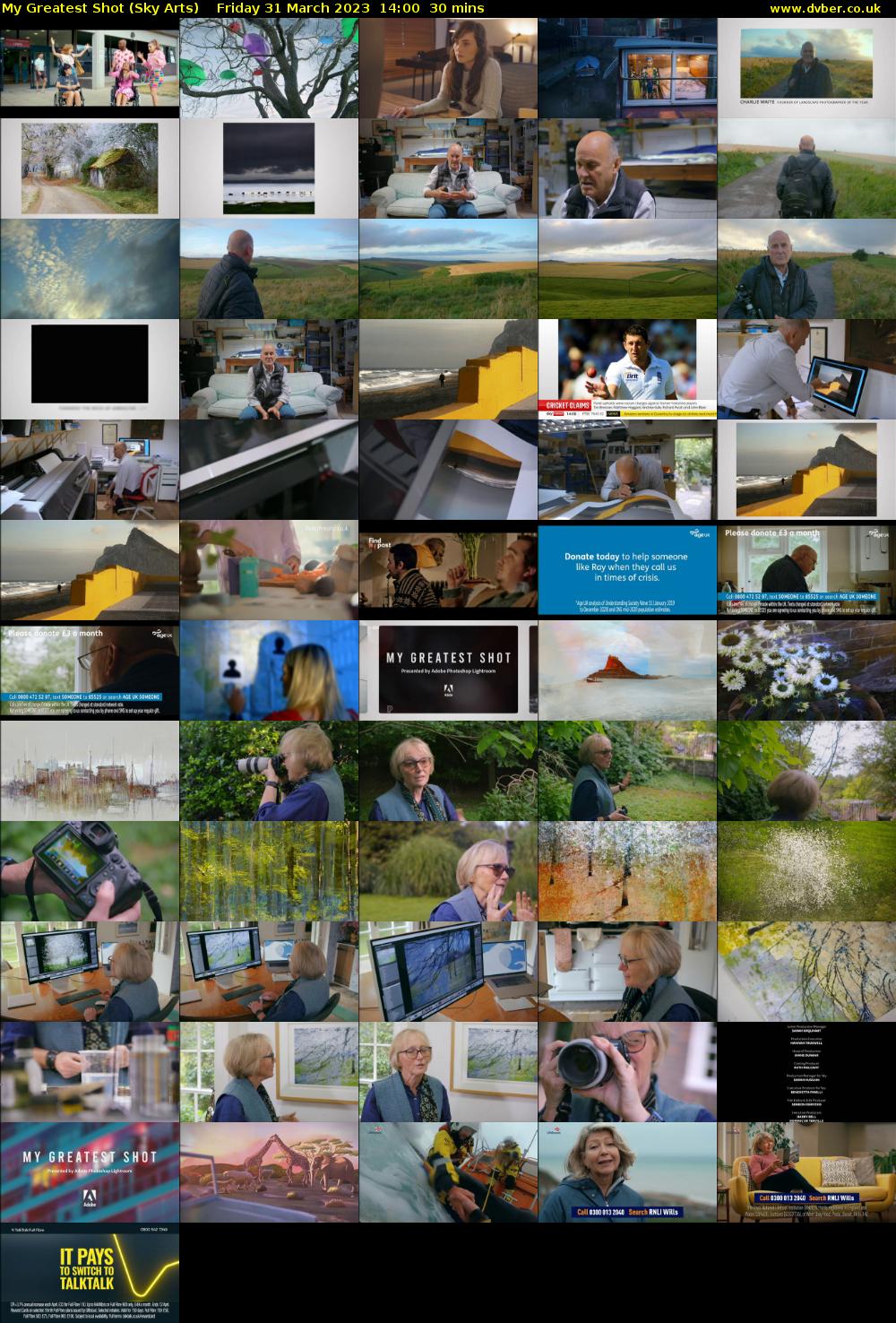 My Greatest Shot (Sky Arts) Friday 31 March 2023 14:00 - 14:30
