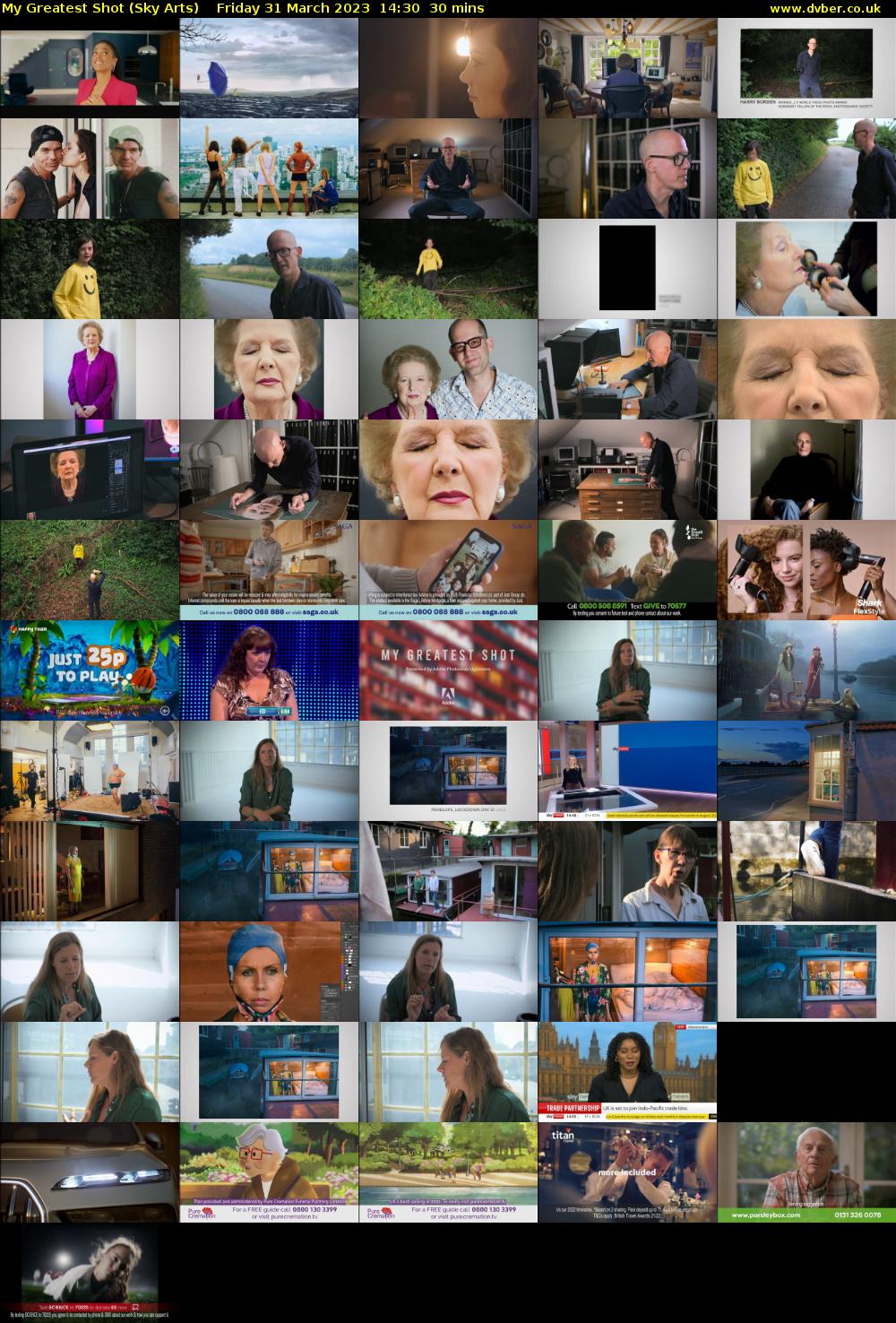 My Greatest Shot (Sky Arts) Friday 31 March 2023 14:30 - 15:00