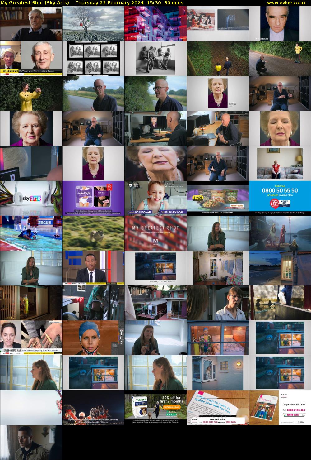 My Greatest Shot (Sky Arts) Thursday 22 February 2024 15:30 - 16:00