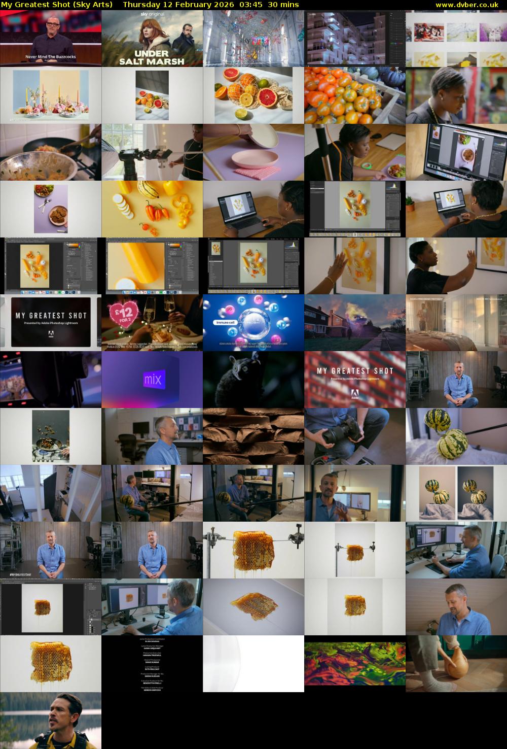 My Greatest Shot (Sky Arts) Thursday 12 February 2026 03:45 - 04:15