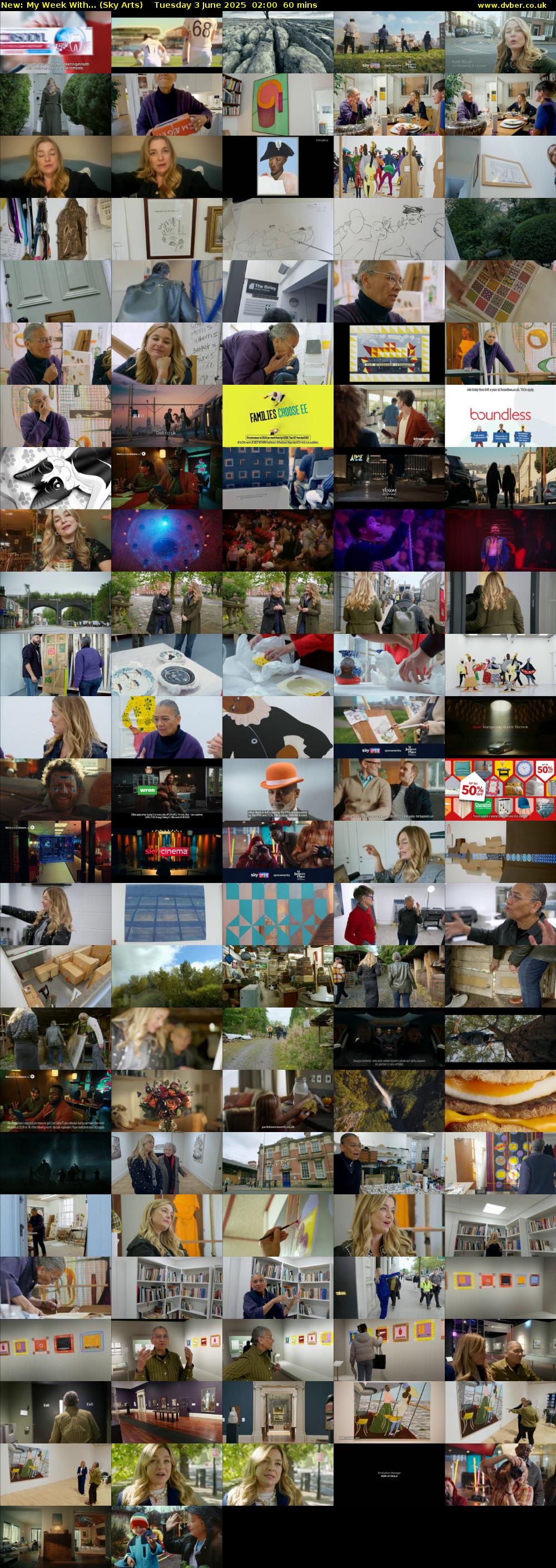 My Week With... (Sky Arts) Tuesday 3 June 2025 02:00 - 03:00