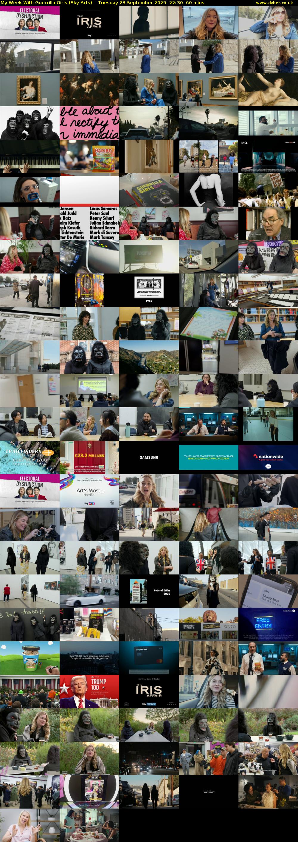 My Week With Guerrilla Girls (Sky Arts) Tuesday 23 September 2025 22:30 - 23:30