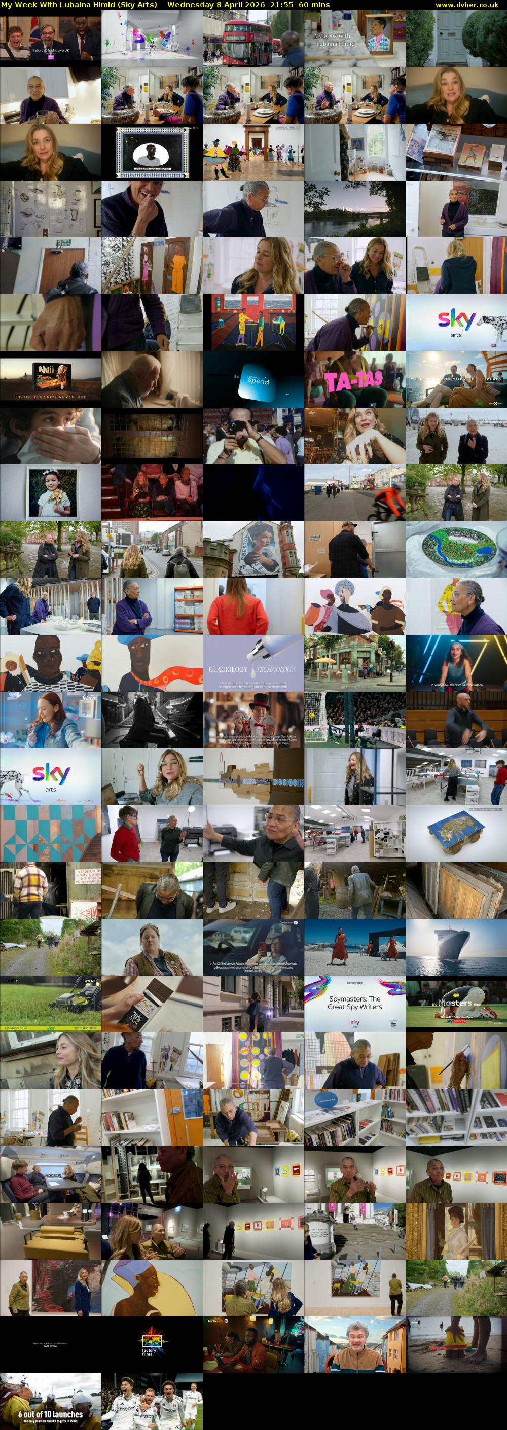 My Week With Lubaina Himid (Sky Arts) Wednesday 8 April 2026 21:55 - 22:55