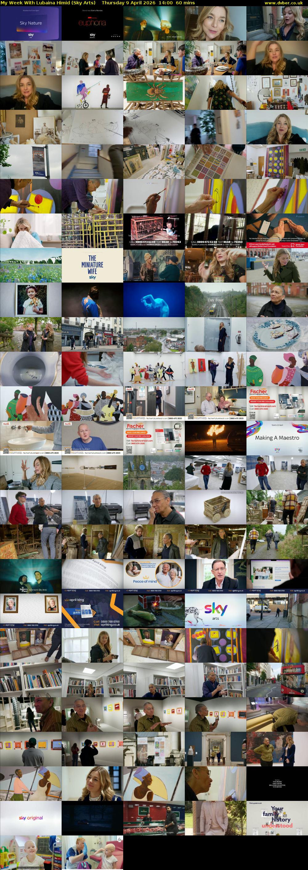 My Week With Lubaina Himid (Sky Arts) Thursday 9 April 2026 14:00 - 15:00